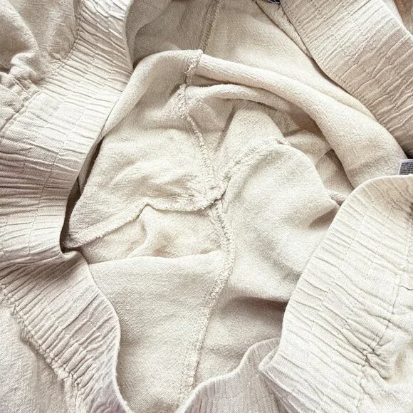 Old Navy Pants Set of 2 Womens XXL Beige & Stripe Linen Blend Wide Leg High Rise - Picture 10 of 13